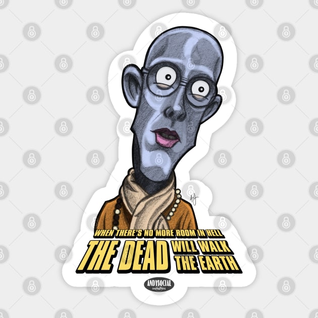 Hare Krishna Zombie Sticker by AndysocialIndustries